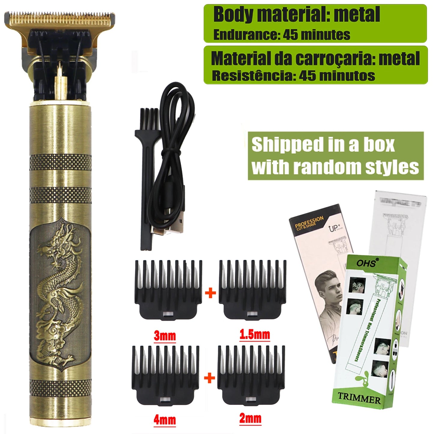 Cordless Electric Hair and Beard Trimmer