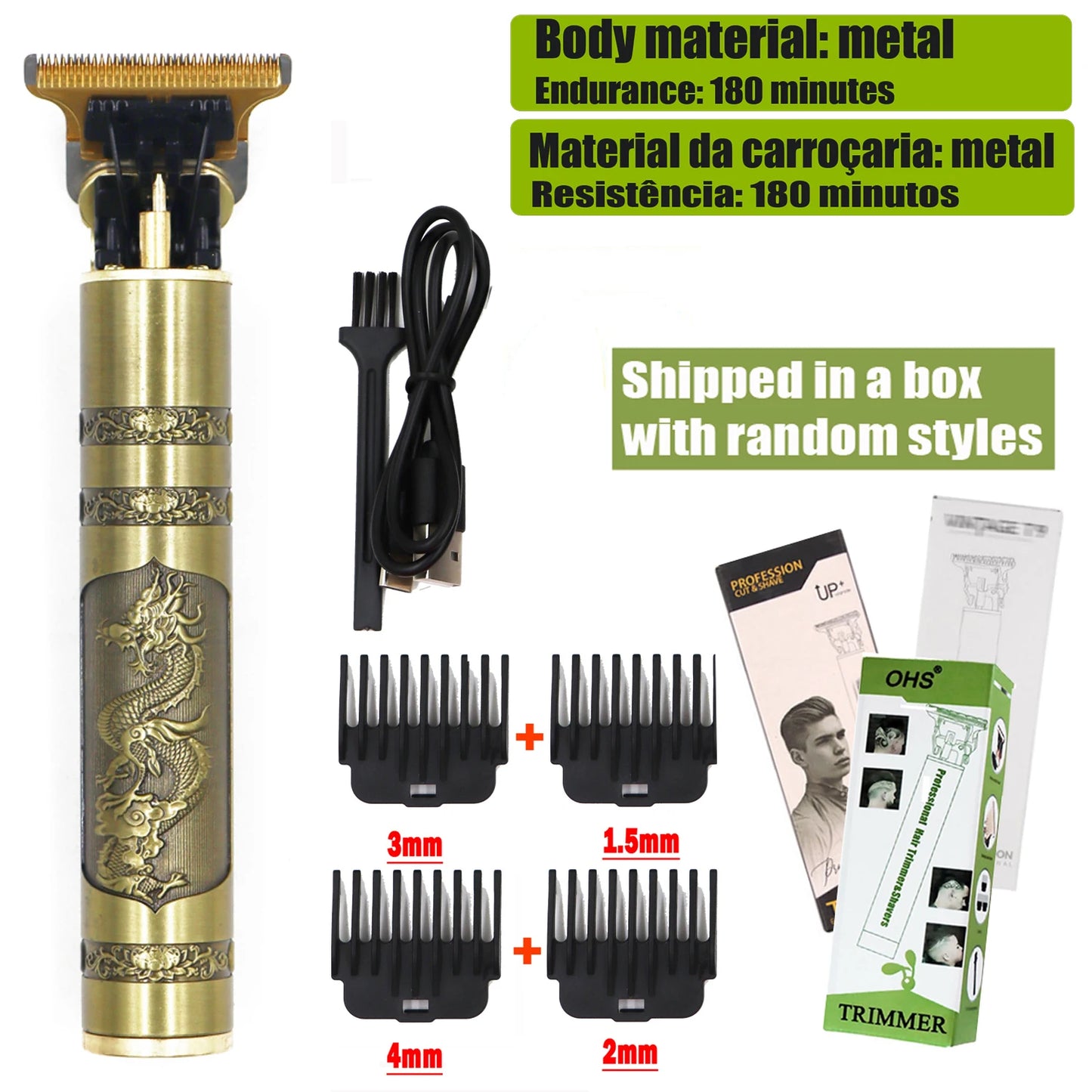 Cordless Electric Hair and Beard Trimmer